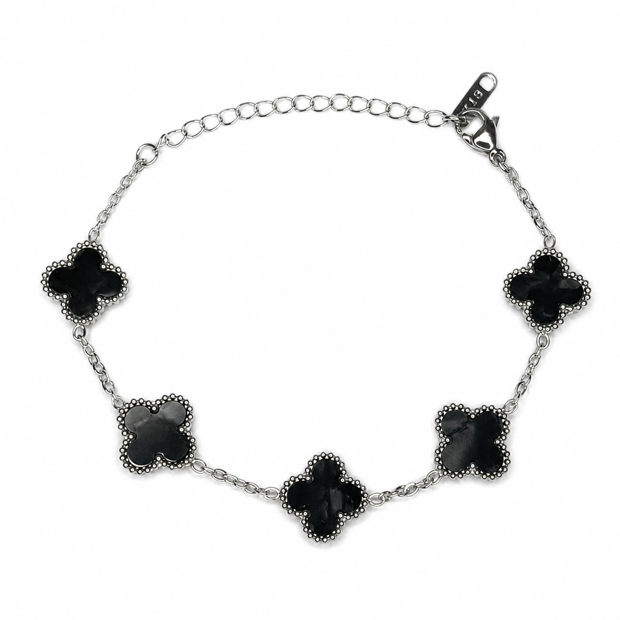 Pulseira Lucky Clover Silver | Onyx