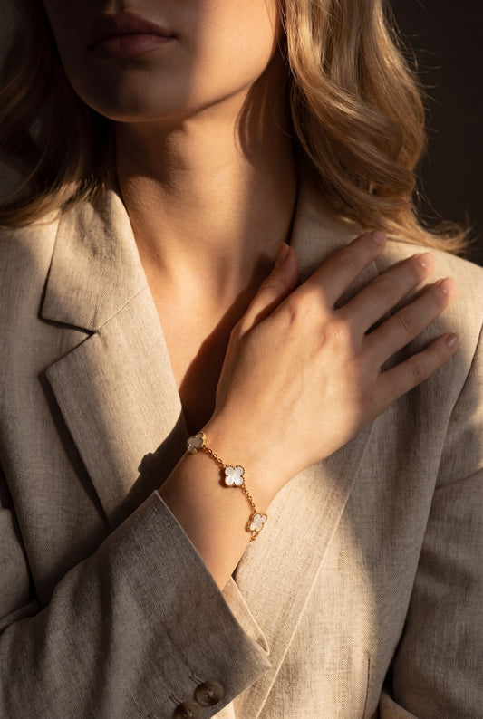 Pulseira Lucky Clover | White