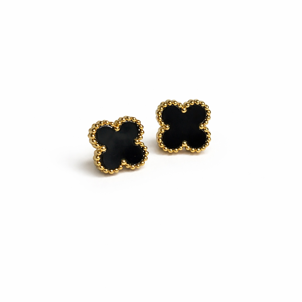Brincos Lucky Clover - Preto
