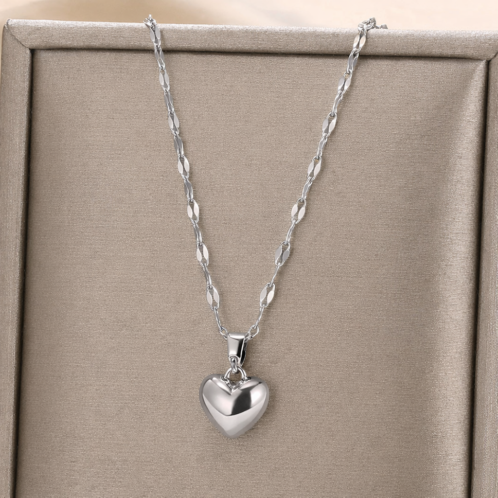 Colar Silver Pending Heart Basic