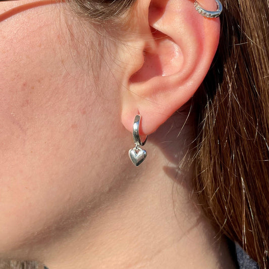 Brincos Doce Coração - Prateado
