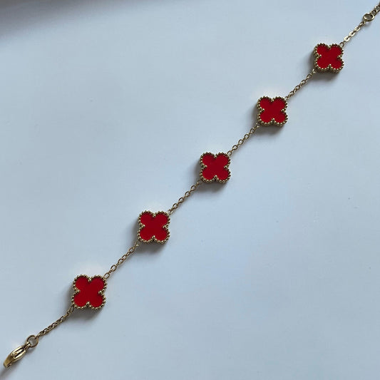 Pulseira Lucky Clover - Vermelho