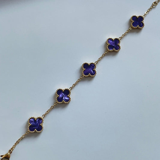 Pulseira Lucky Clover - Púrpura