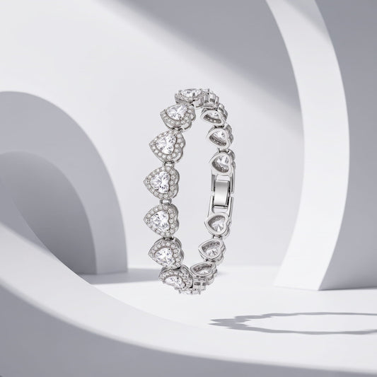 Pulseira Silver Riviera Hearts