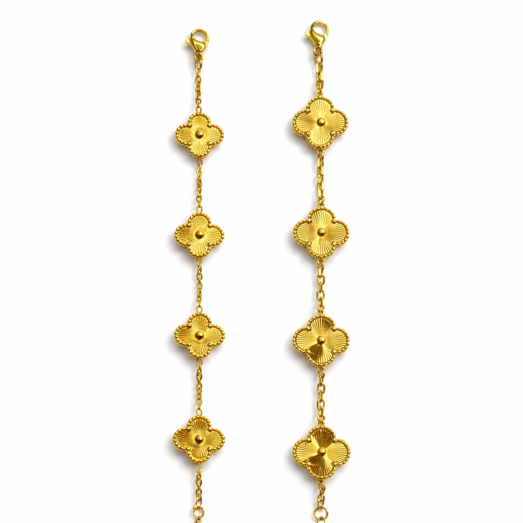 Pulseira Shiny Gold Clover Mini