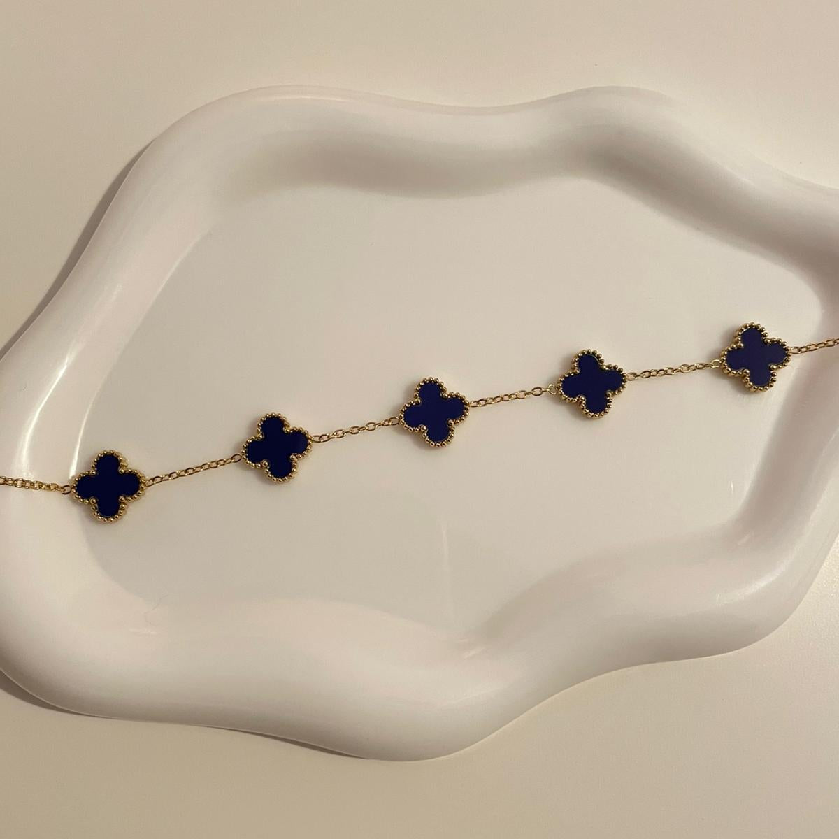 Pulseira Lucky Clover - Azul Profundo