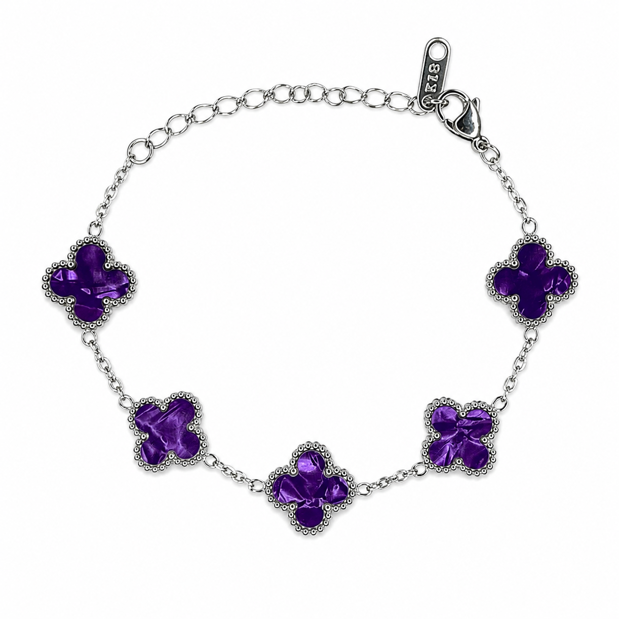 Pulseira Lucky Clover Silver | Purpur