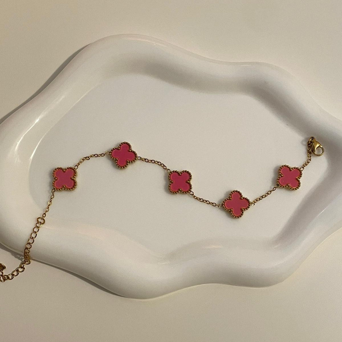 Pulseira Lucky Clover - Coral