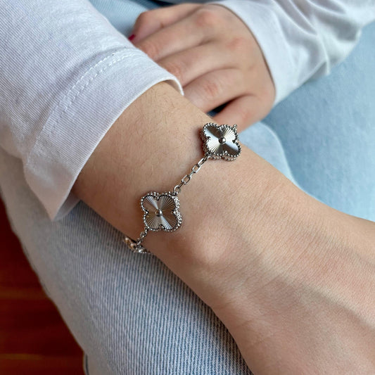 Pulseira Shiny Silver Clover