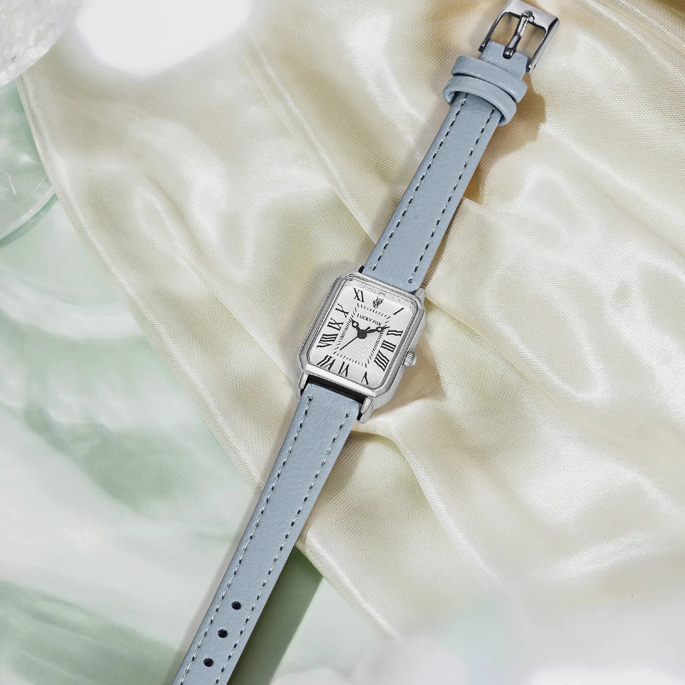 Relógio Vintage Silver Sky Blue