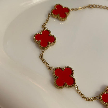 Pulseira Lucky Clover - Vermelho
