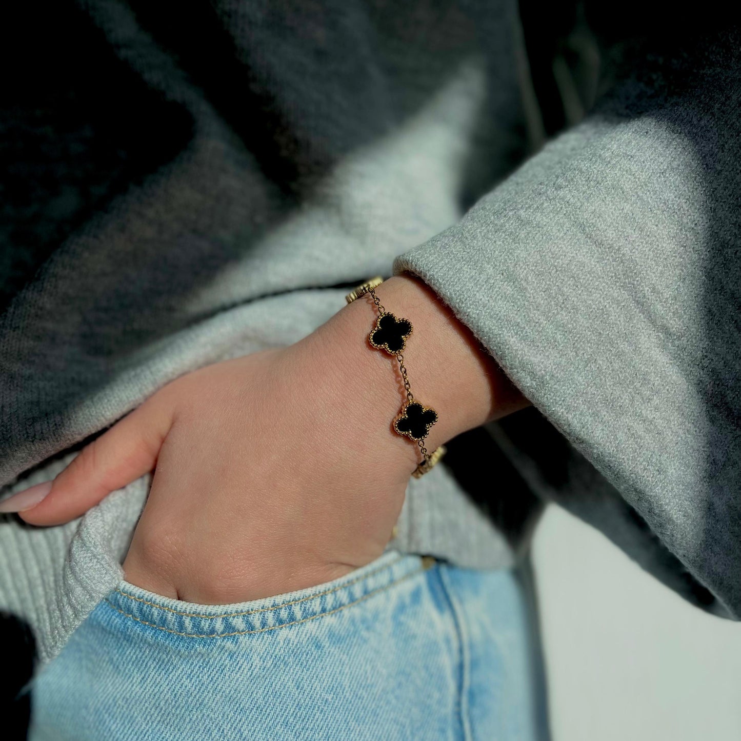 Pulseira Lucky Clover - Preto