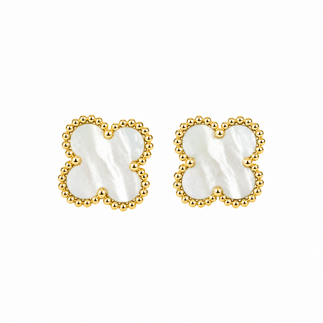 Brincos Lucky Clover | White