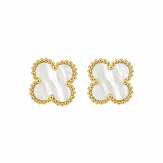 Brincos Lucky Clover | White
