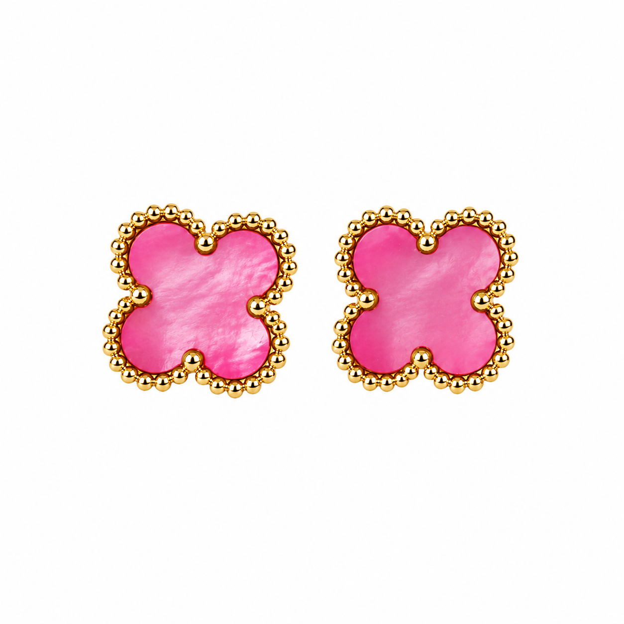 Brincos Lucky Clover | Fuchsia