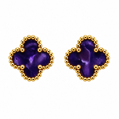 Brincos Lucky Clover | Purpur