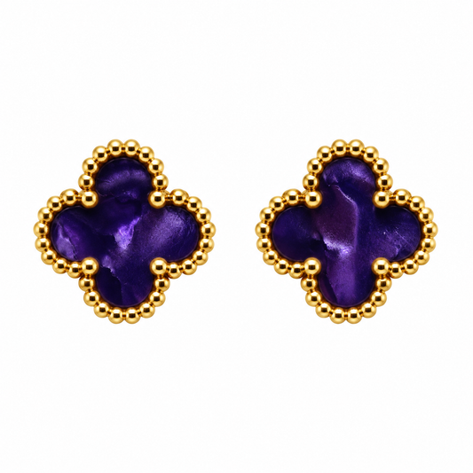 Brincos Lucky Clover | Purpur