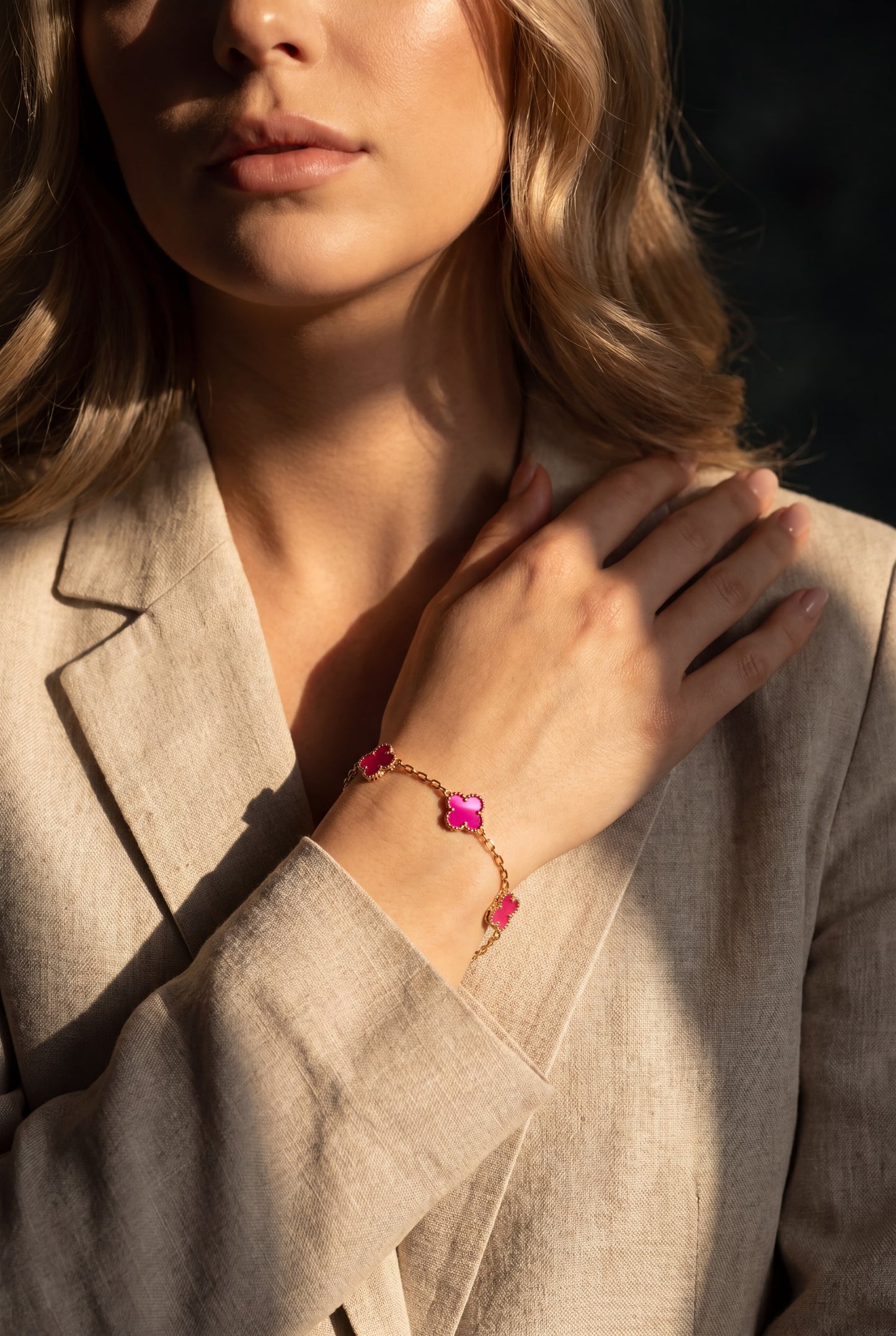 Pulseira Lucky Clover | Fuchsia
