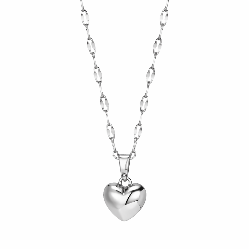 Colar Coração - Prateado