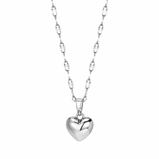 Colar Coração - Prateado