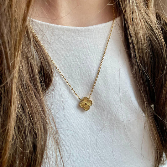 Colar Shiny Gold Clover Mini