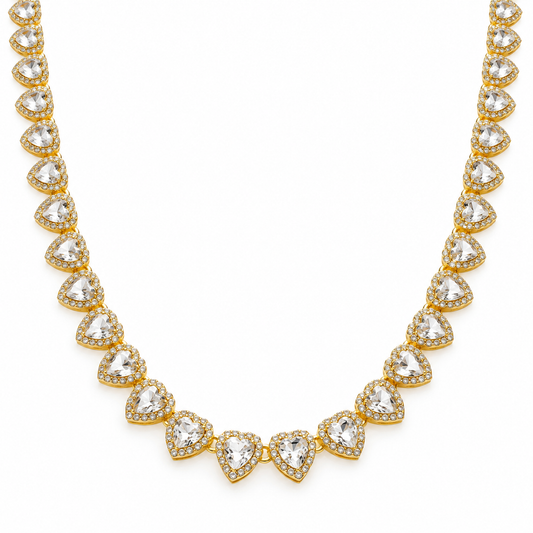 Choker Gold Riviera Hearts