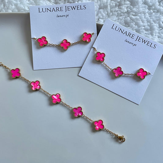 Pulseira Lucky Clover - Fuchsia