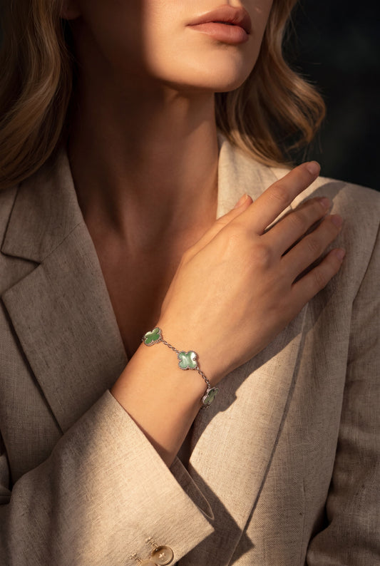 Pulseira Lucky Clover Silver | Oliva