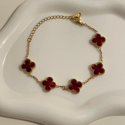 Pulseira Lucky Clover - Rubi