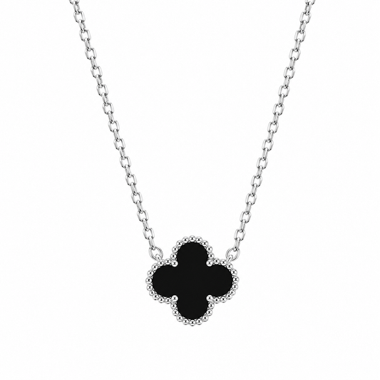 Colar Lucky Clover Silver | Black