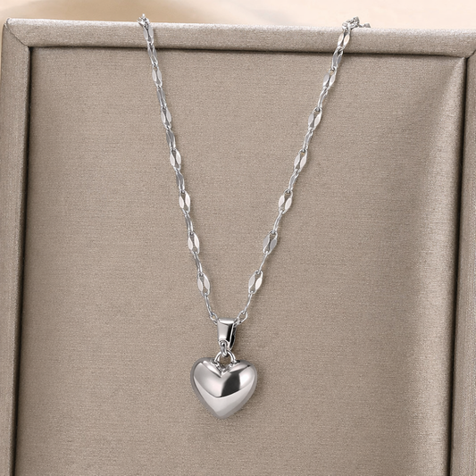 Colar Coração - Prateado
