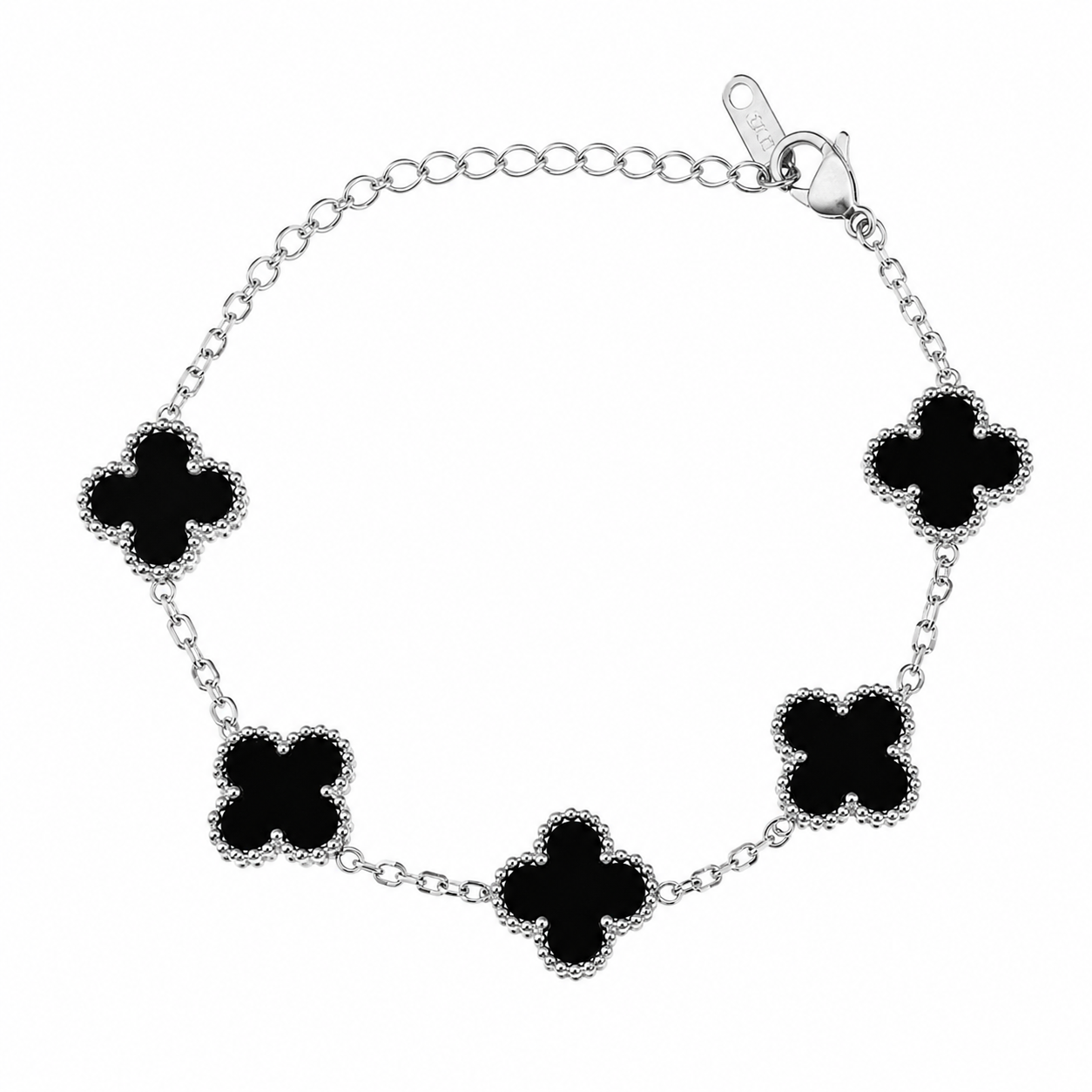 Pulseira Lucky Clover Silver | Black