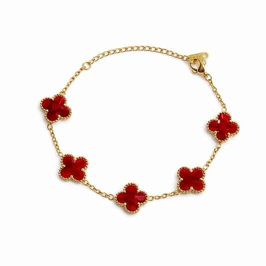 Pulseira Lucky Clover - Rubi