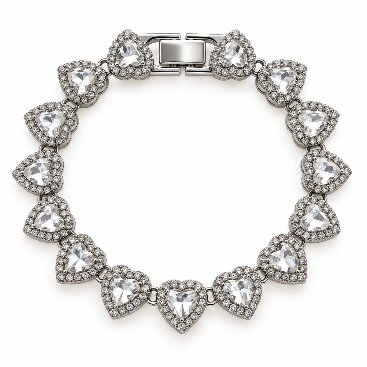 Pulseira Silver Riviera Hearts