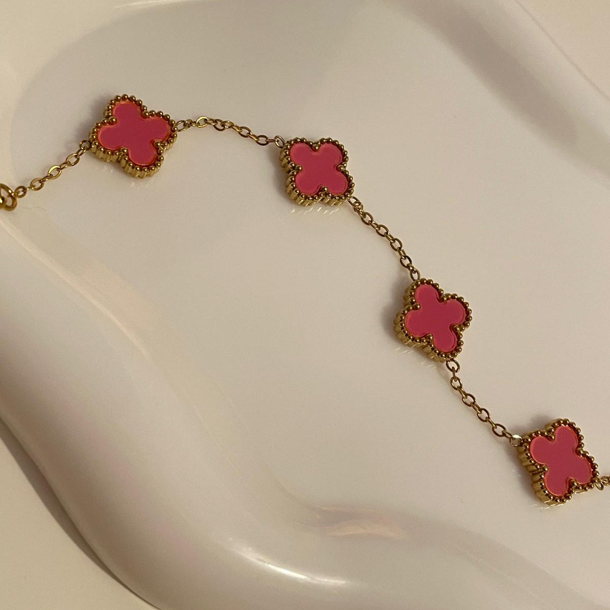 Pulseira Lucky Clover - Coral