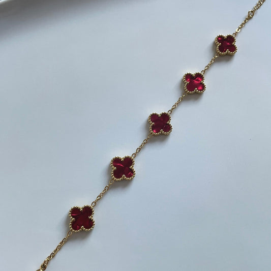 Pulseira Lucky Clover - Rubi