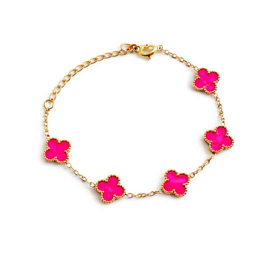 Pulseira Lucky Clover - Fuchsia