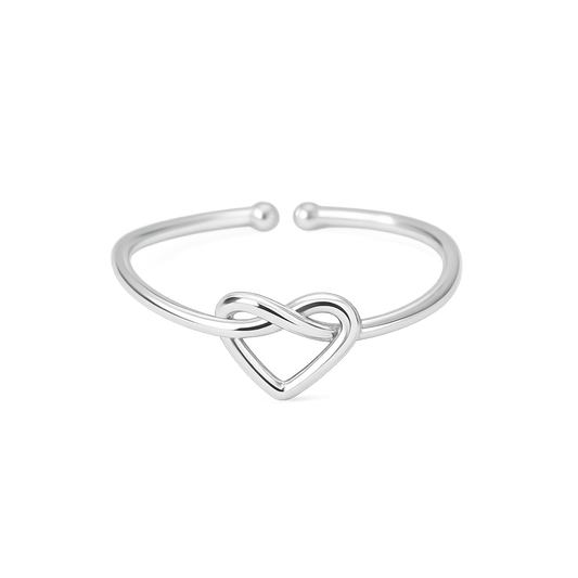 Anel Silver Heart Bond