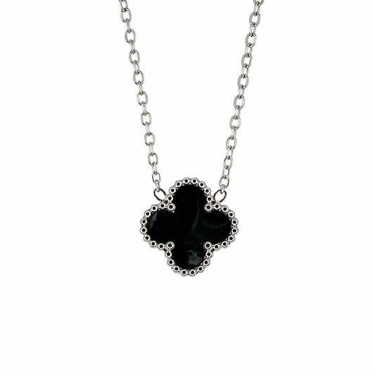 Colar Lucky Clover Silver | Onyx