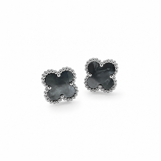 Brincos Lucky Clover Silver | Onyx