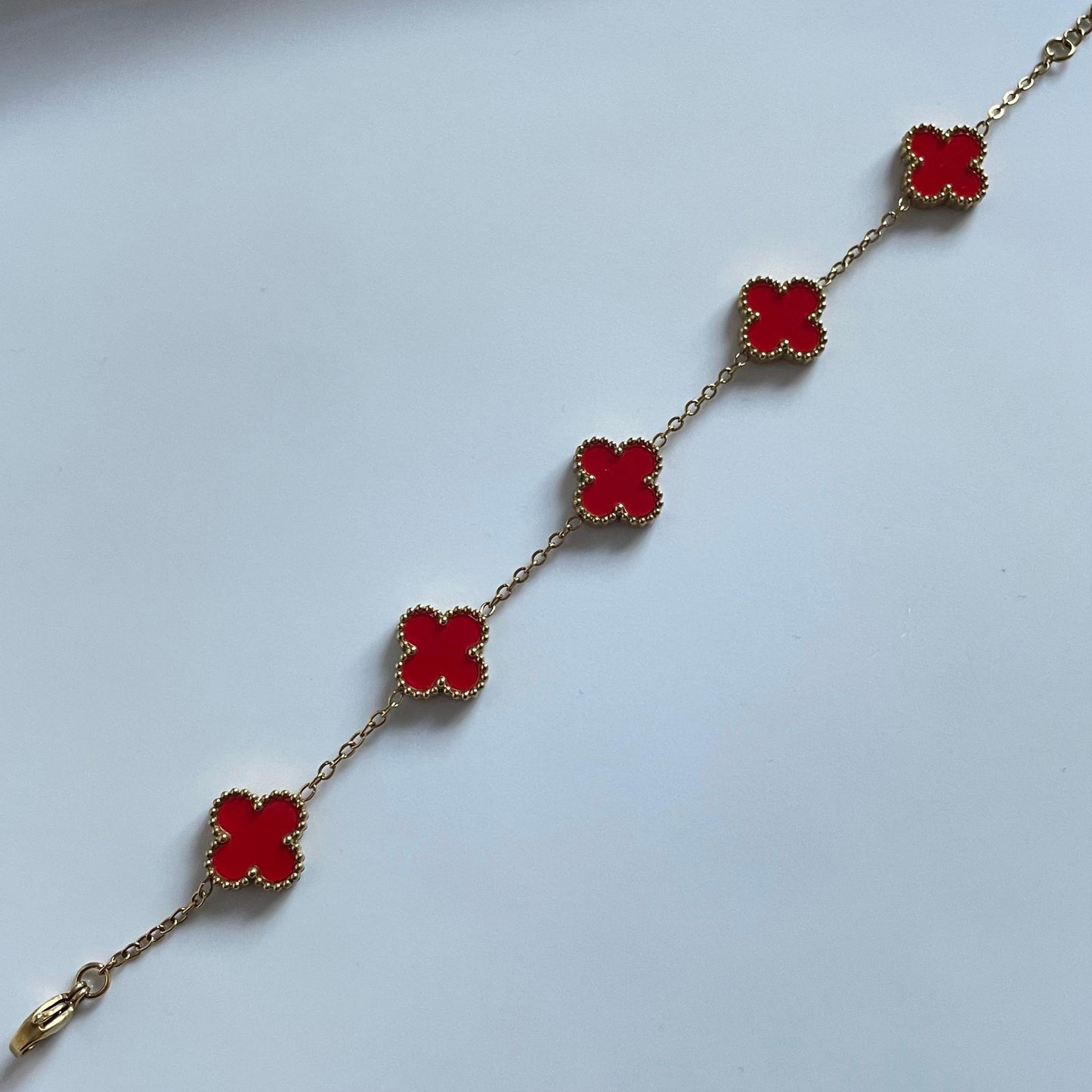 Pulseira Lucky Clover - Vermelho