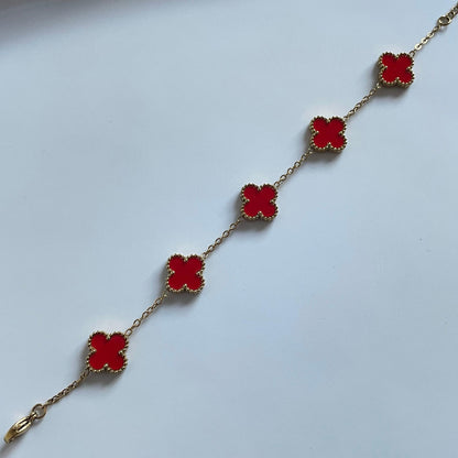 Pulseira Lucky Clover - Vermelho
