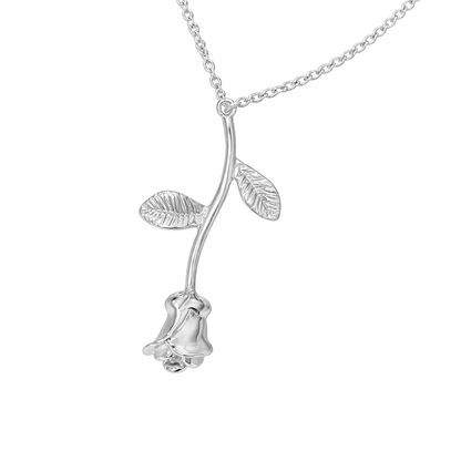 Colar Rosa d'Amor - Prateado