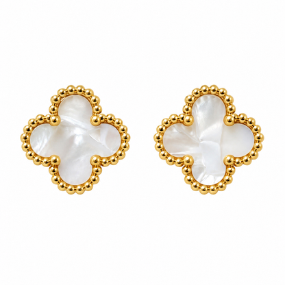Brincos Lucky Clover | White