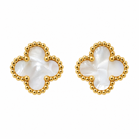 Brincos Lucky Clover | White
