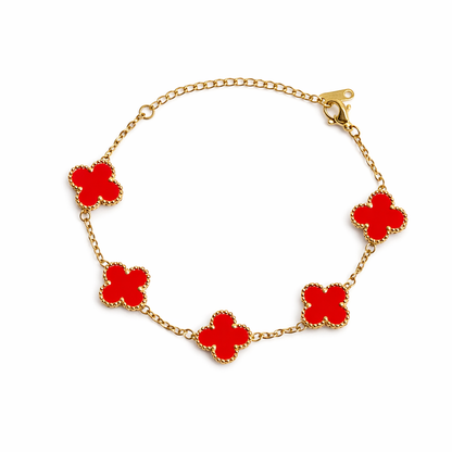 Pulseira Lucky Clover - Vermelho