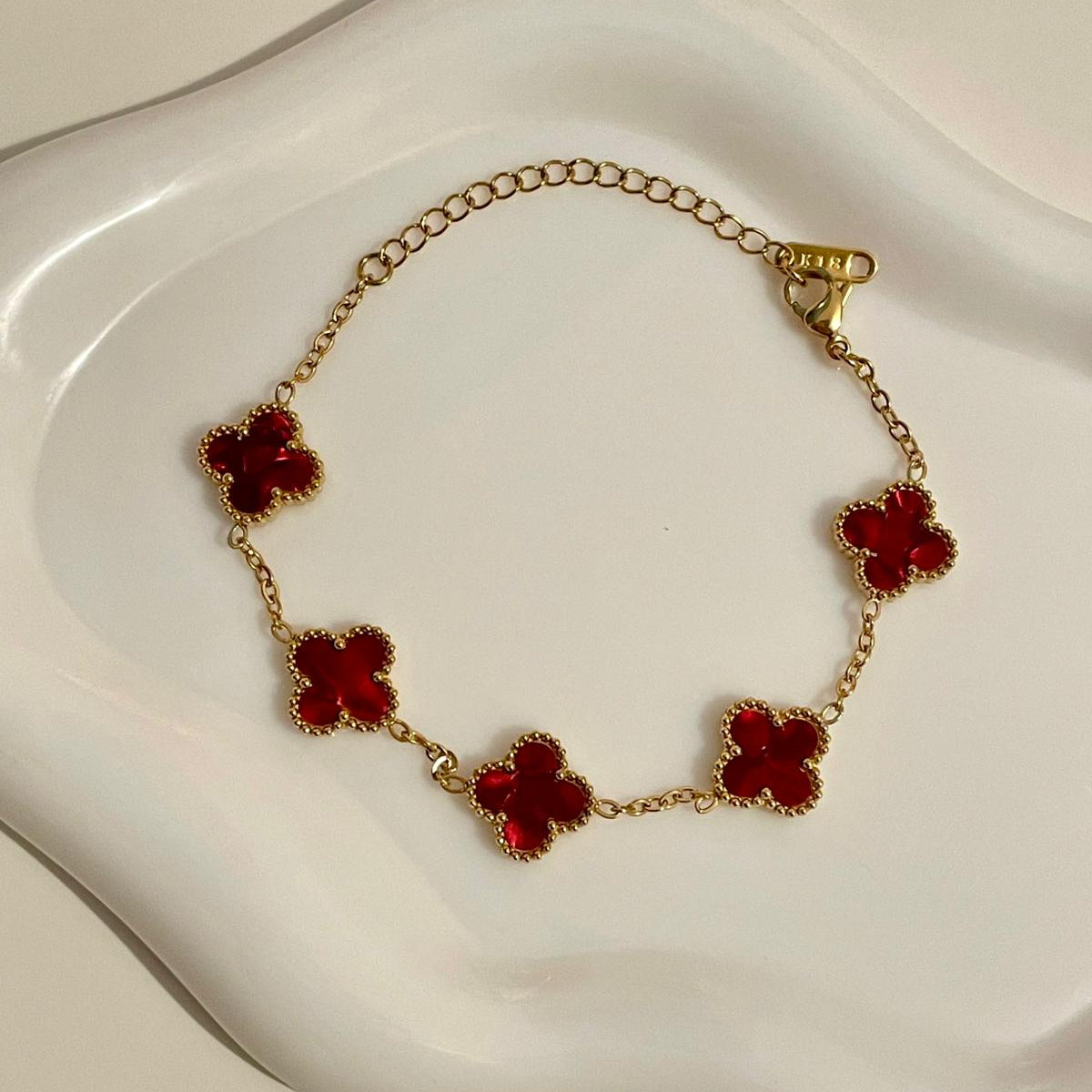 Pulseira Lucky Clover - Rubi