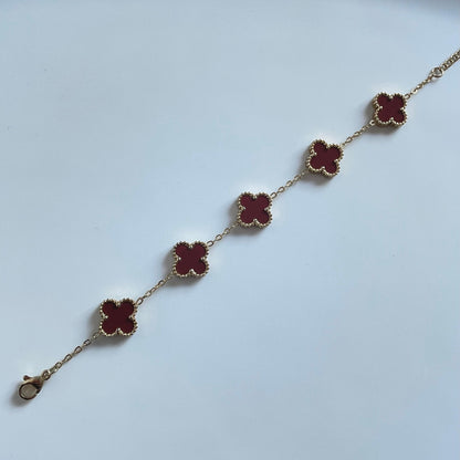 Pulseira Lucky Clover - Burgundy