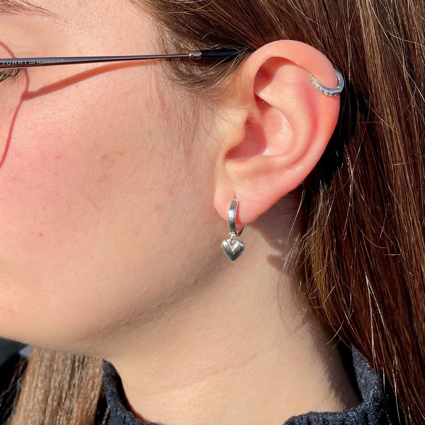 Brincos Doce Coração - Prateado