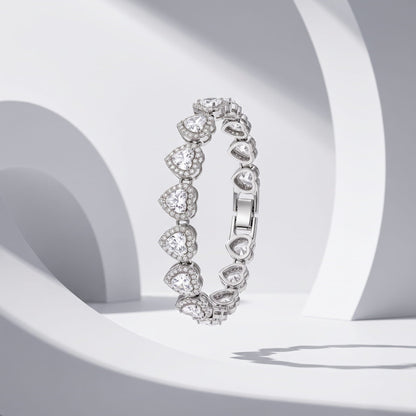 Pulseira Silver Riviera Hearts
